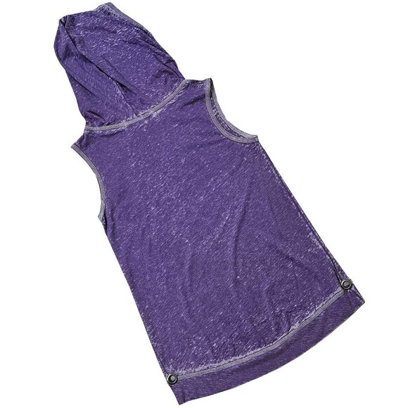 Starry Night Girl's Purple Burnout Hooded Tank - Picture 5 of 6